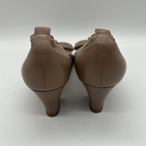 GUGLIELMO ROTTA Leather Beige Heels Shoes US6.5 UK3.5 EU36.5 Made in Italy - Picture 3 of 8